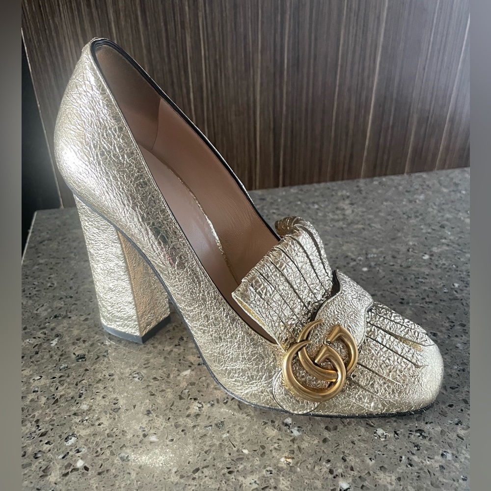 Gucci loafers heeled